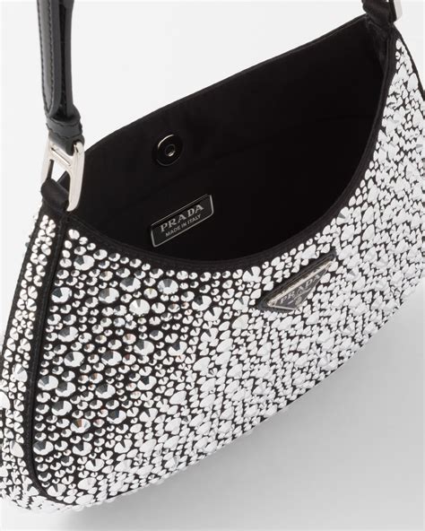 cleo prada brillantini|Prada Cleo Satin Bag With Crystals.